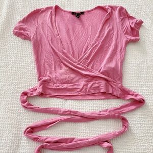 pink tie top